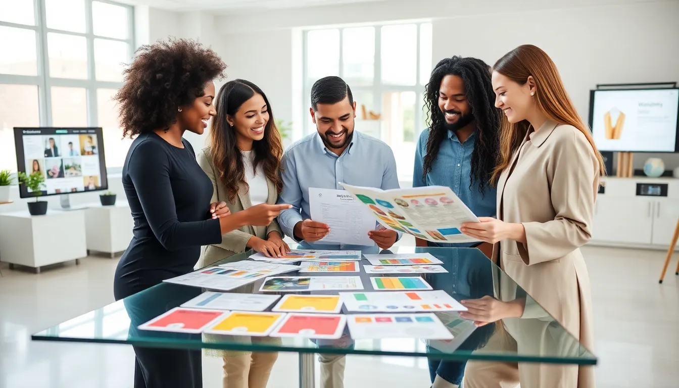 diverse team collaborating on budget-friendly event planning ideas.